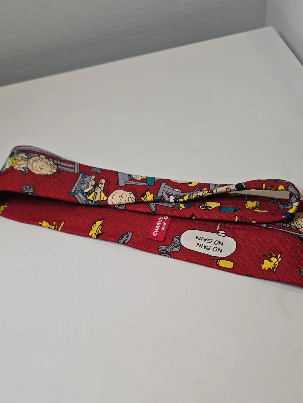 Charlie Brown And Gang Neck Tie No Pain No Gain Vintage Peanuts